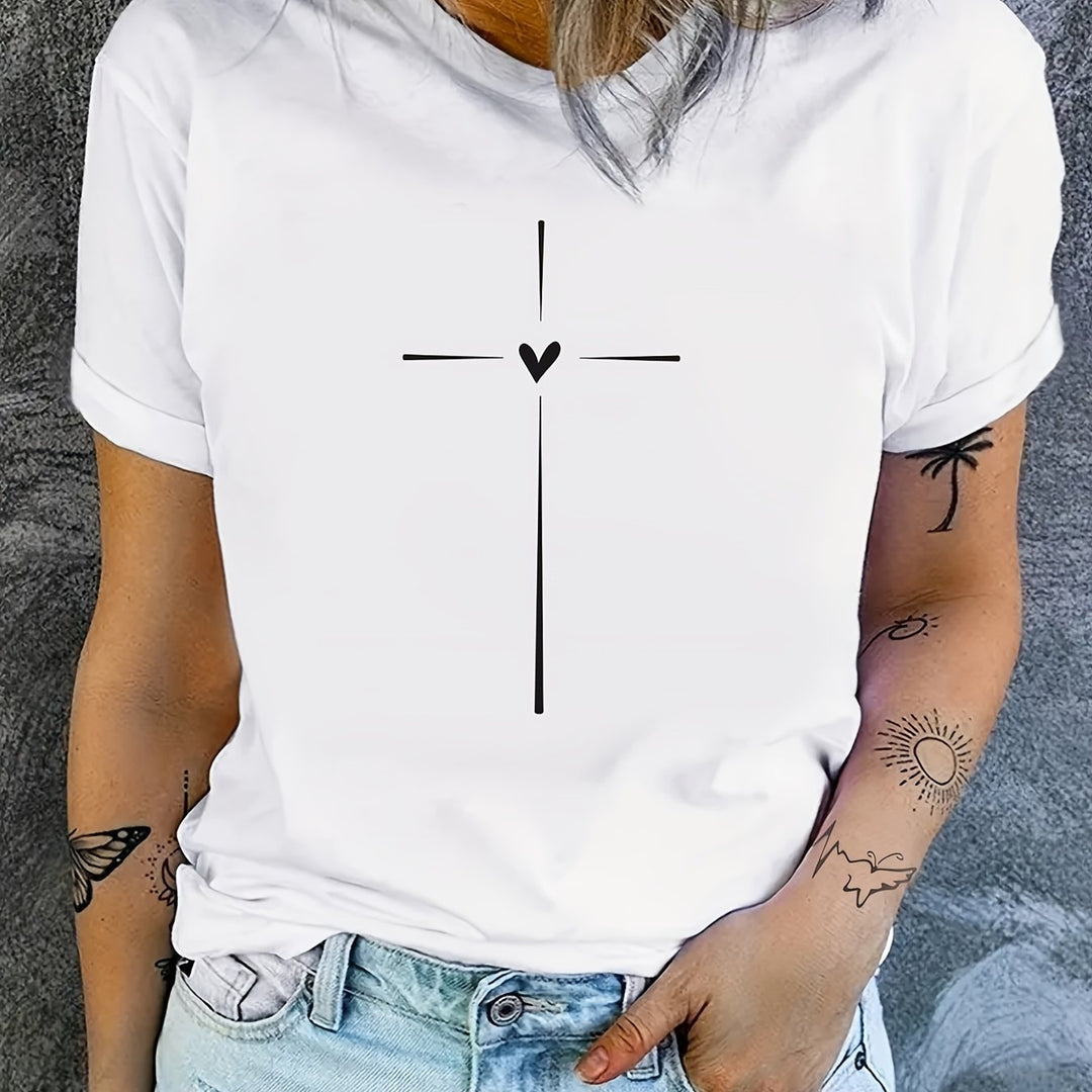 Faith™ – Herzliches Kreuz T-Shirt