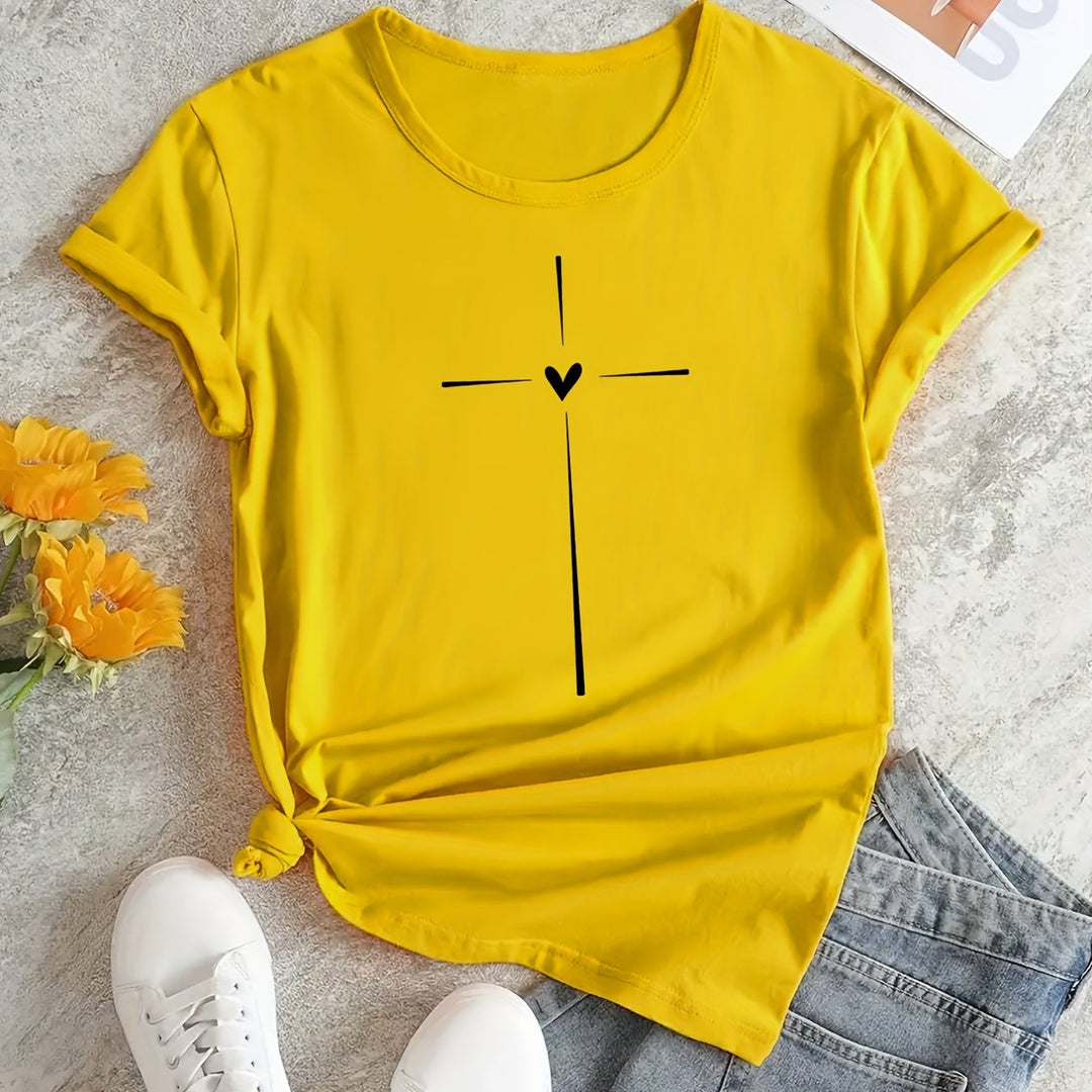 Faith™ – Herzliches Kreuz T-Shirt